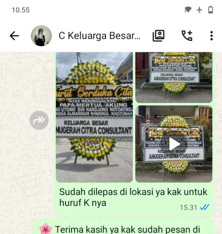 Pengiriman Papan Bunga Duka Polowijen Blimbing